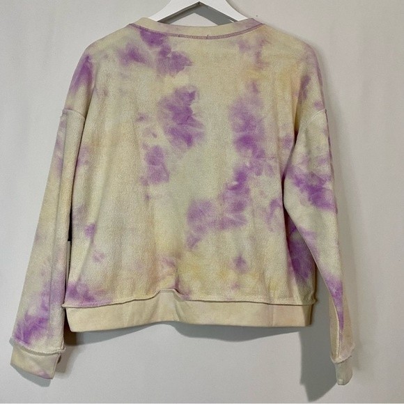 Kirious Women’s Reverse Tie Dye Long Sleeve Pullover Sweatshirt Purple Sz M NWT - Picture 7 of 8
